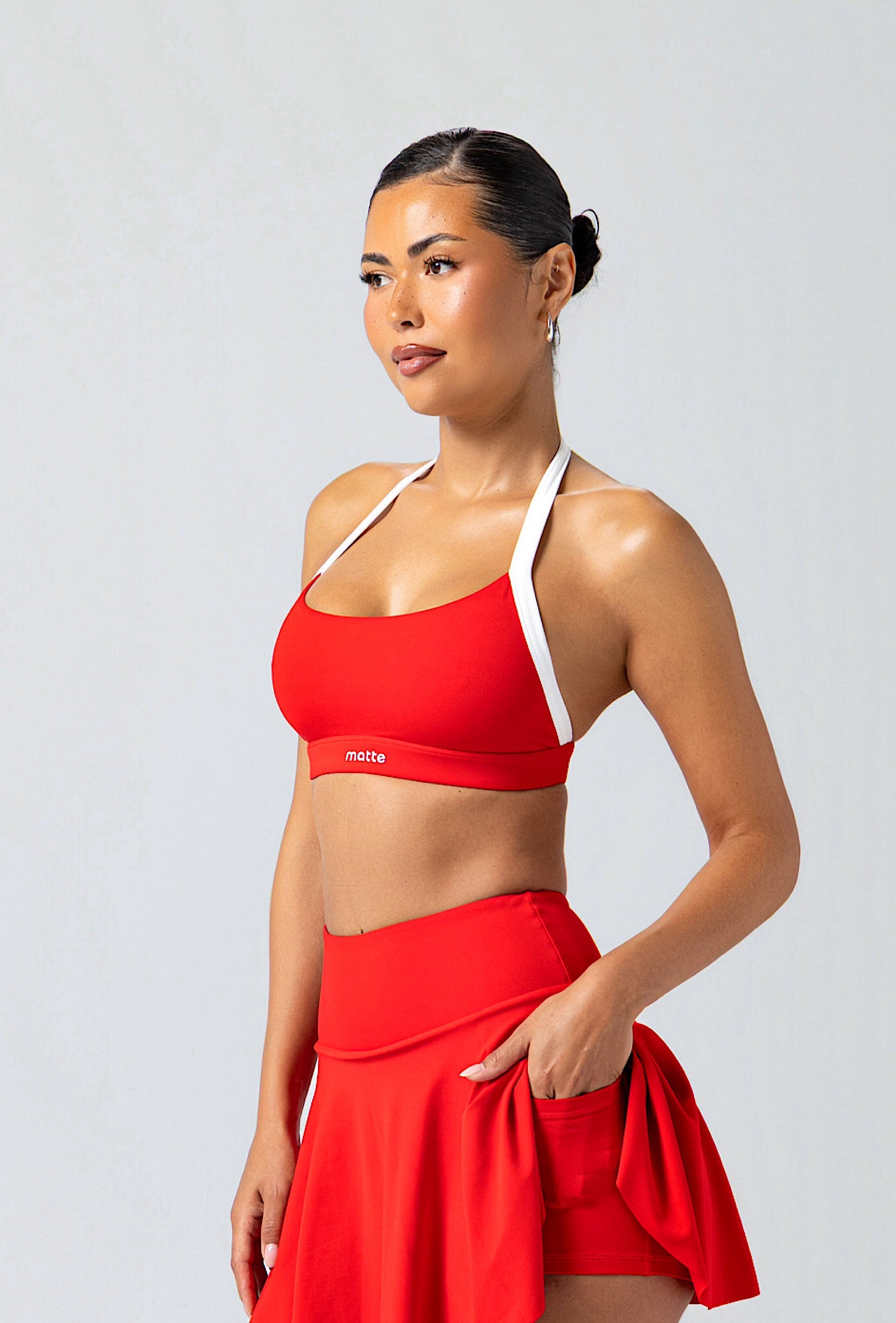 Form Halter Bra - Maraschino