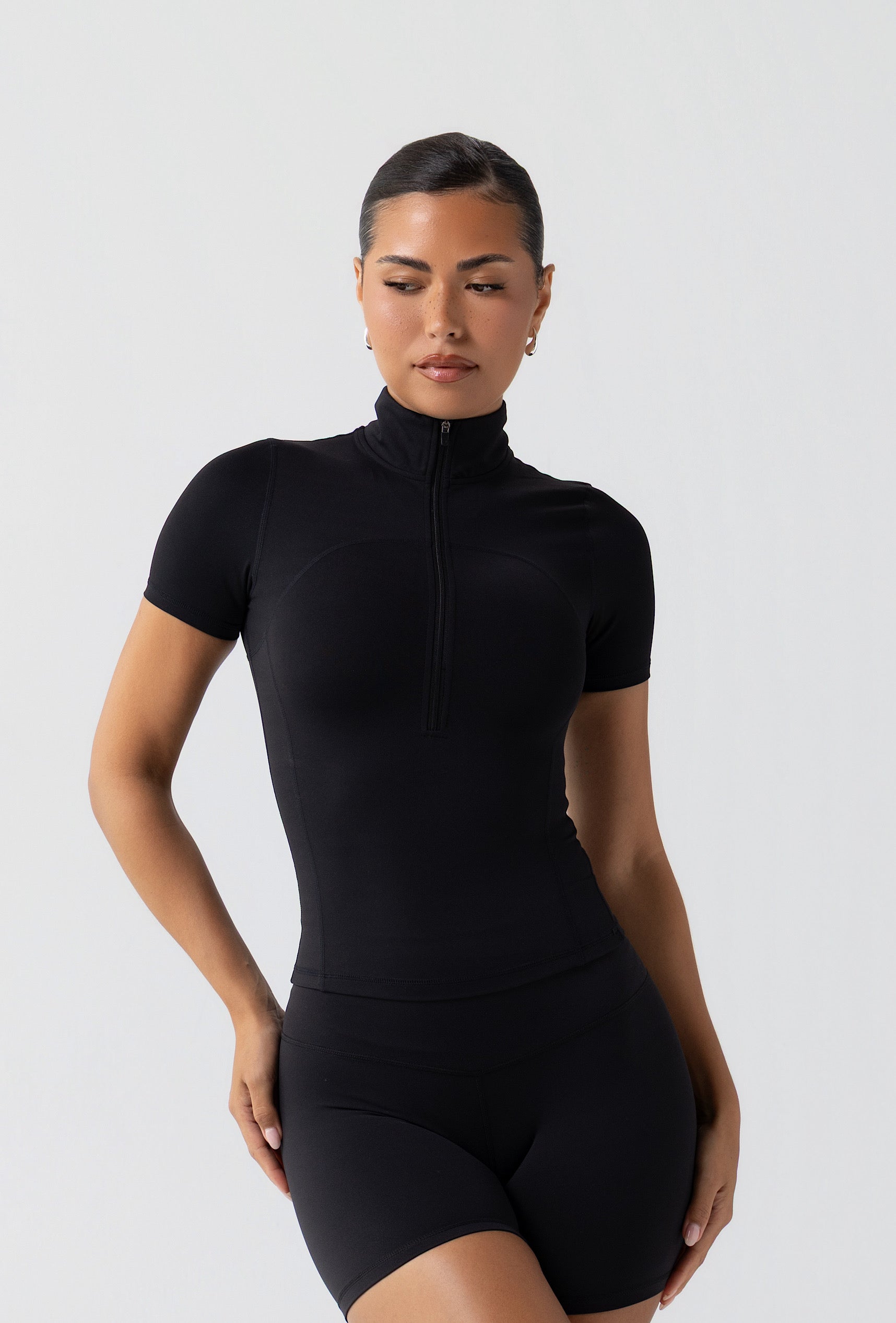 Contour Half Zip Short Sleeve - Black Galaxy
