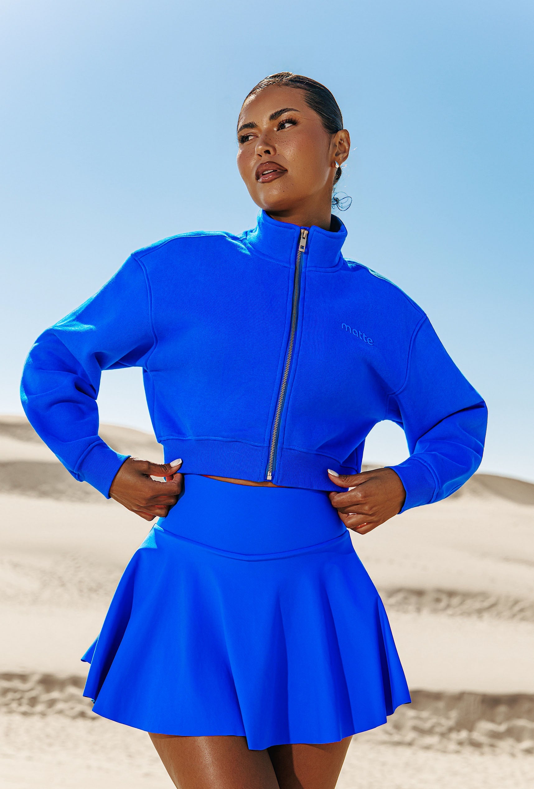 Matte Varsity Jacket - Santorini