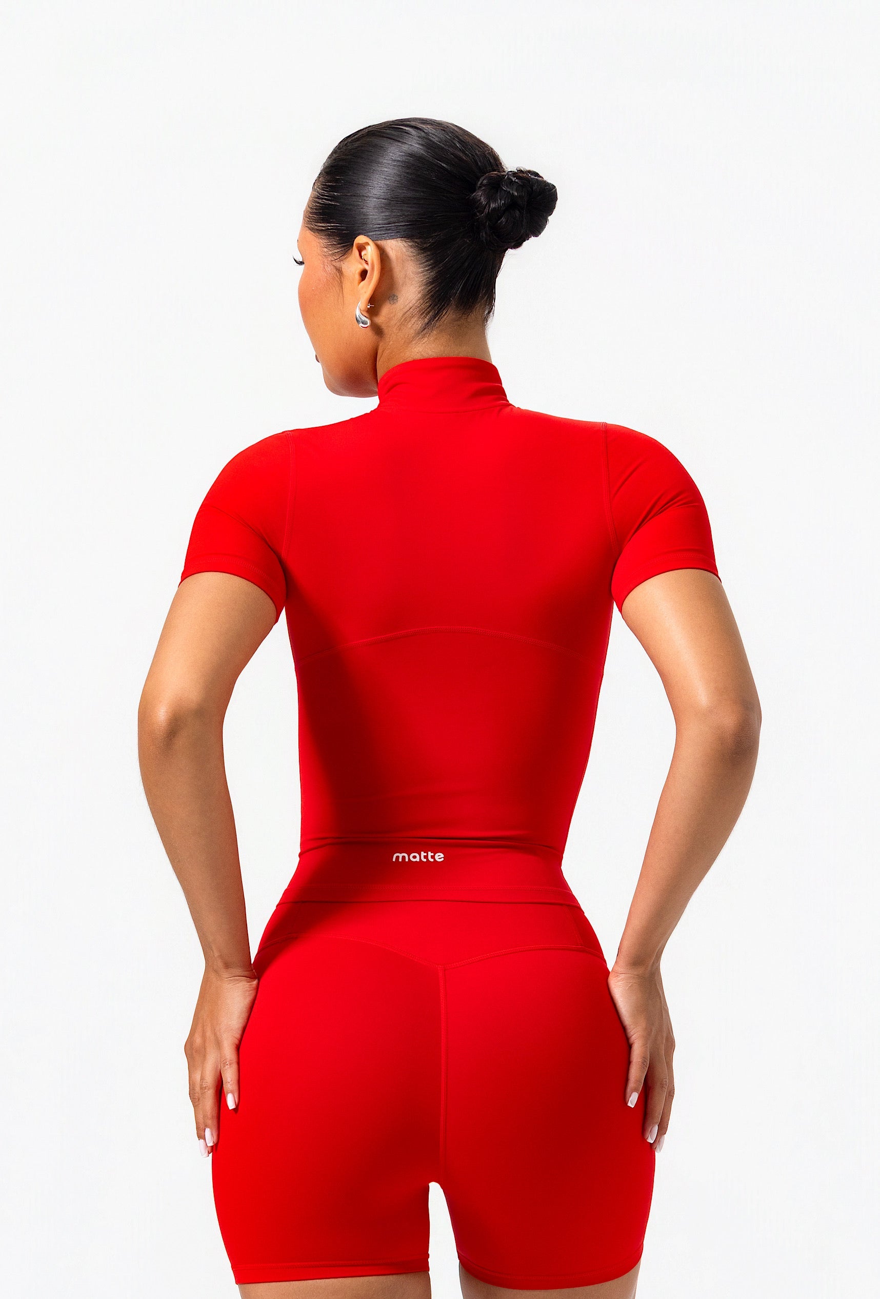 Frame Zip Short Sleeve - Maraschino