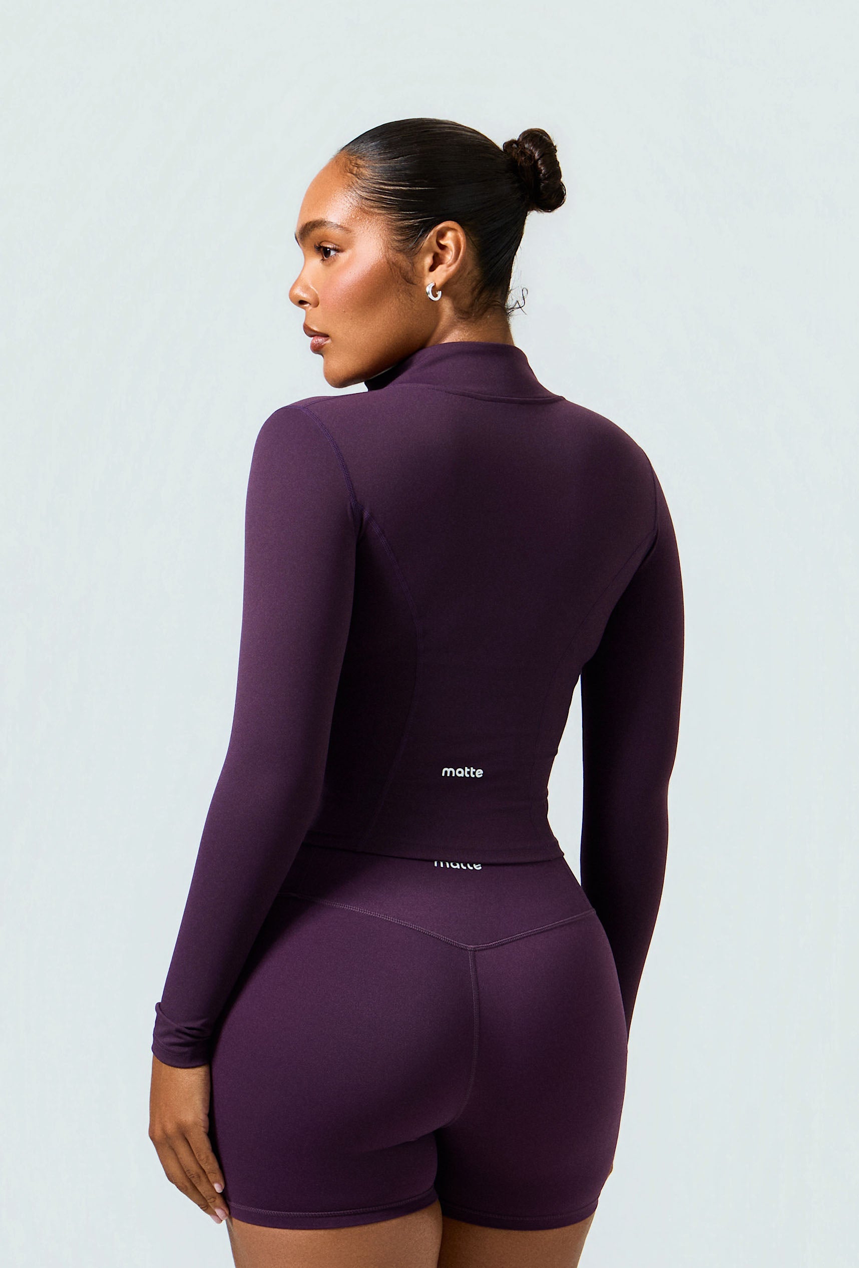 Sculpt Zip Long Sleeve - Plum