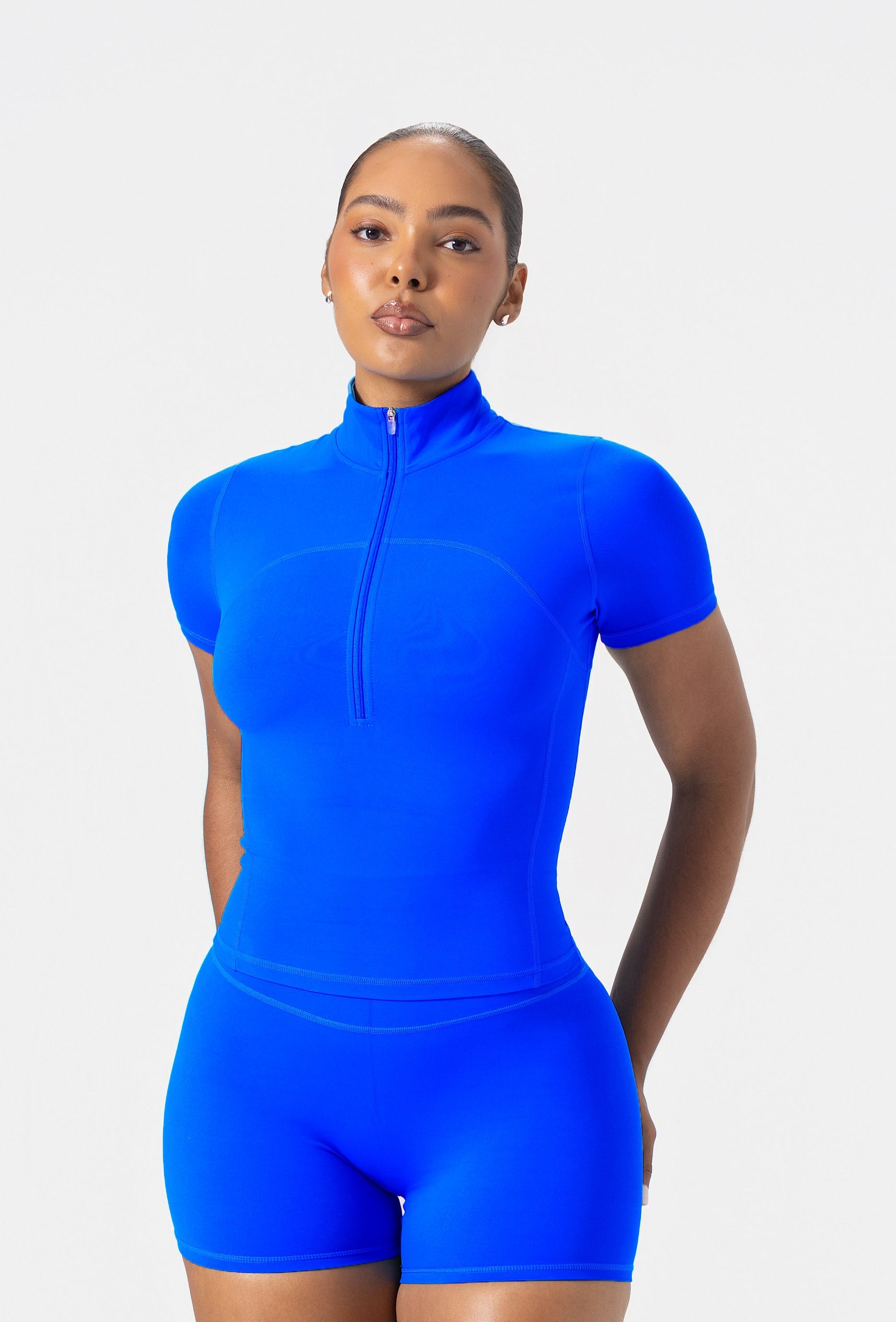 Contour Half Zip Short Sleeve - Santorini