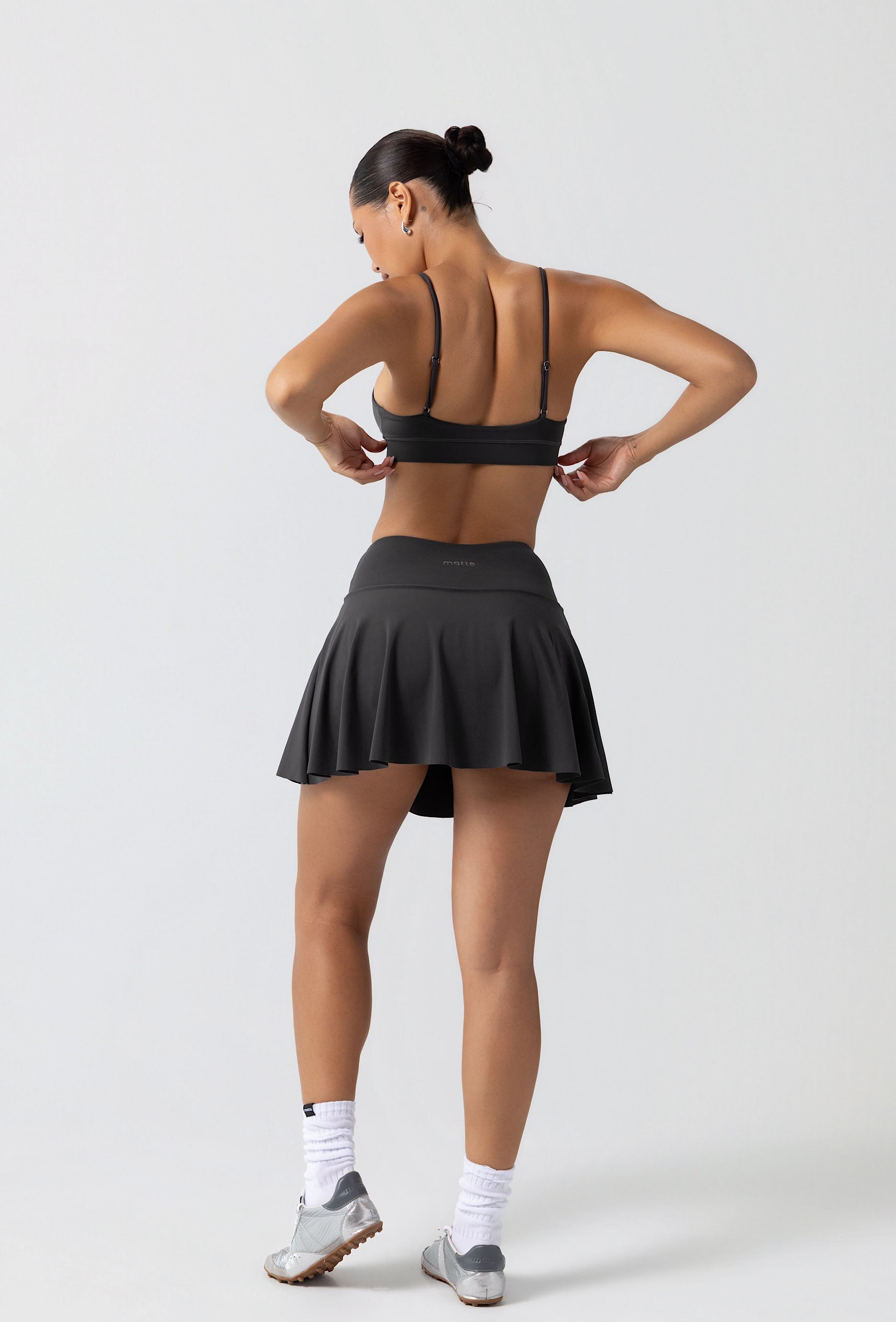 Lounge Tennis Skirt -Slate Gray Galaxy