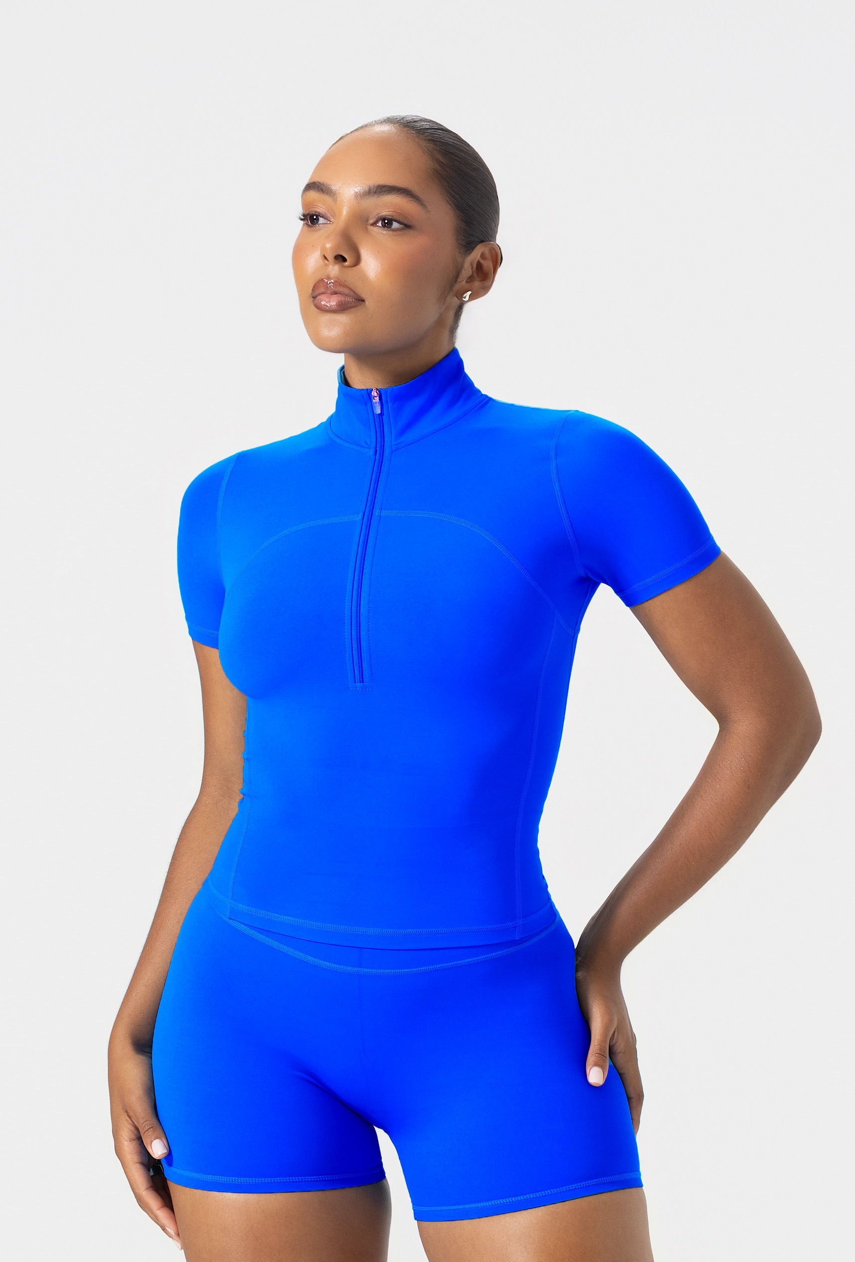 Contour Half Zip Short Sleeve - Santorini
