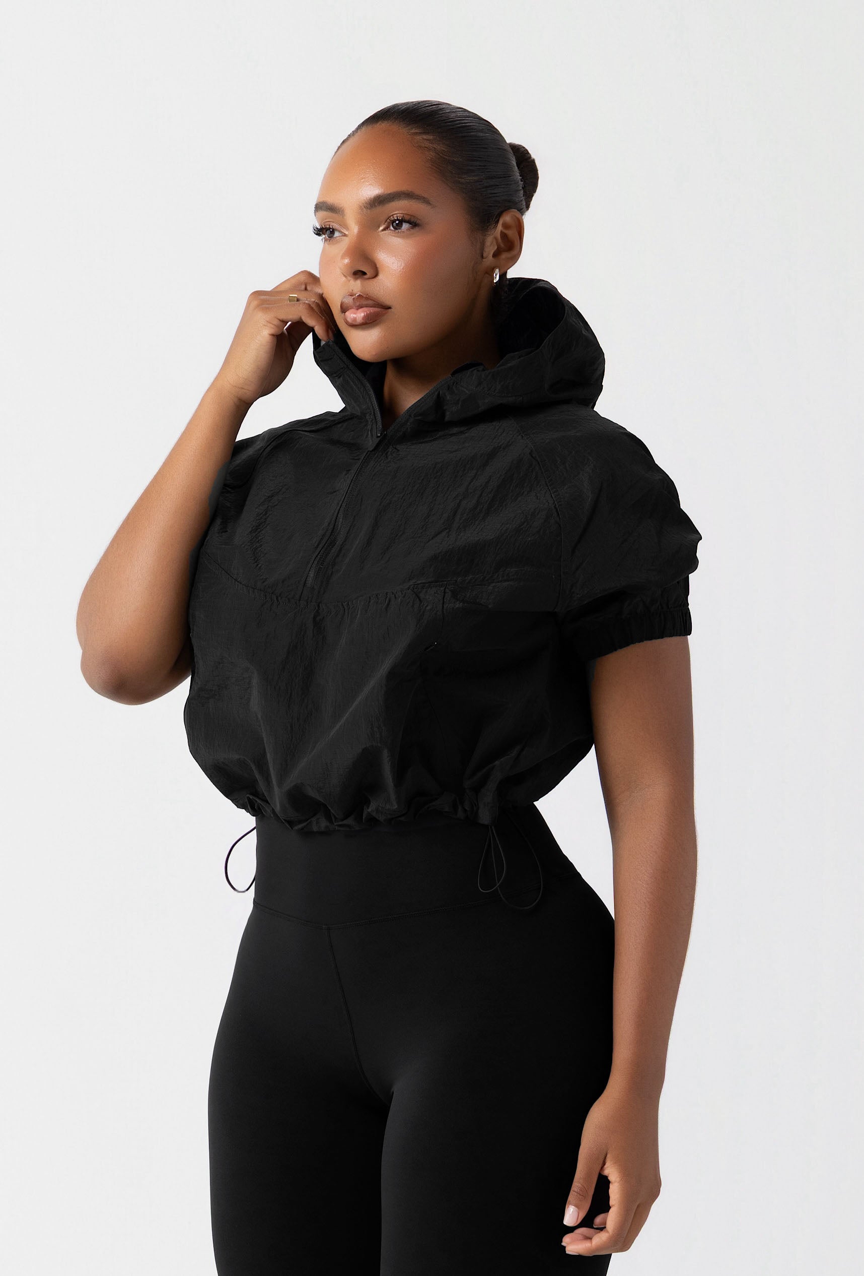 Drift Short Sleeve Windbreaker - Black Galaxy