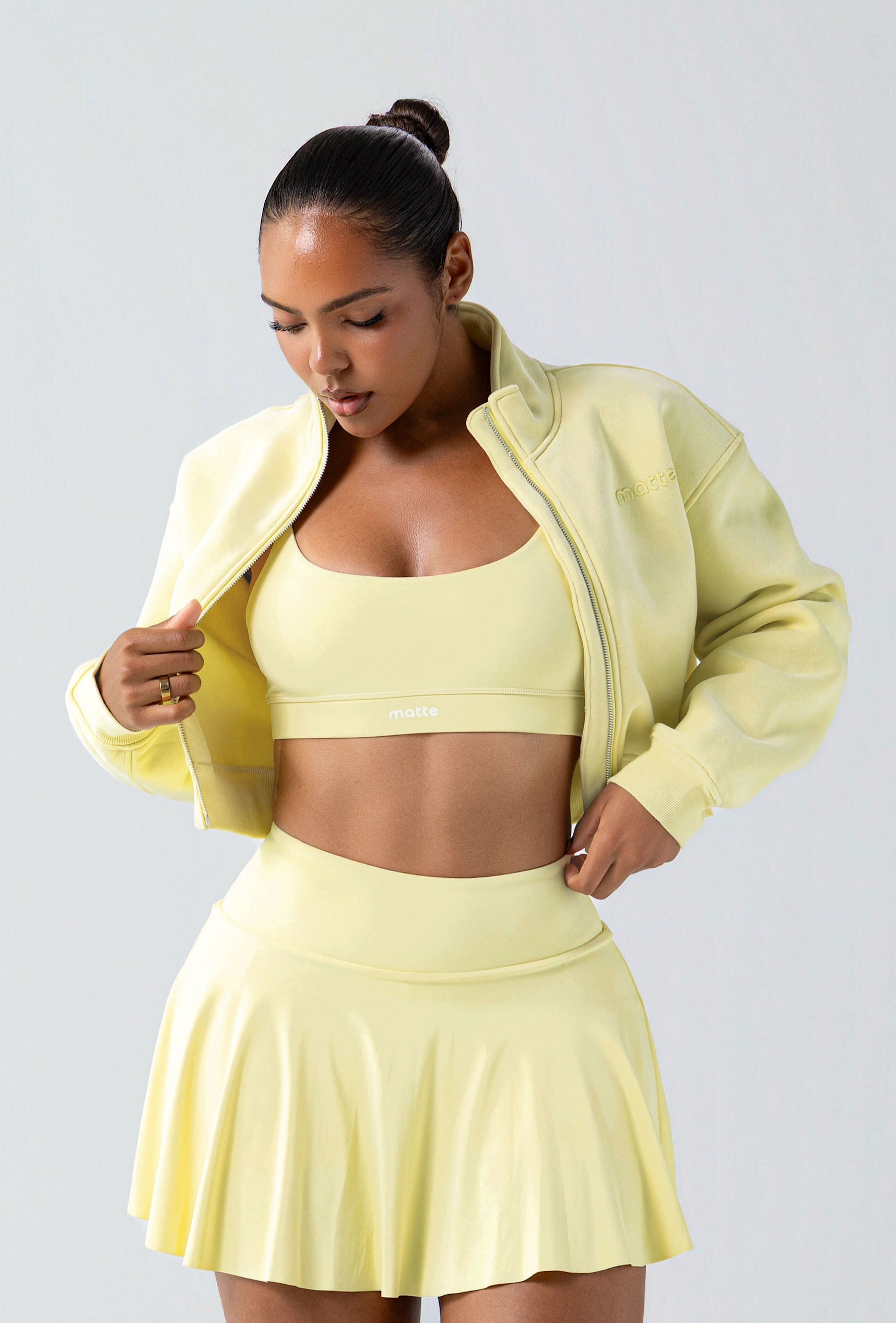 Matte Varsity Jacket - Buttercup