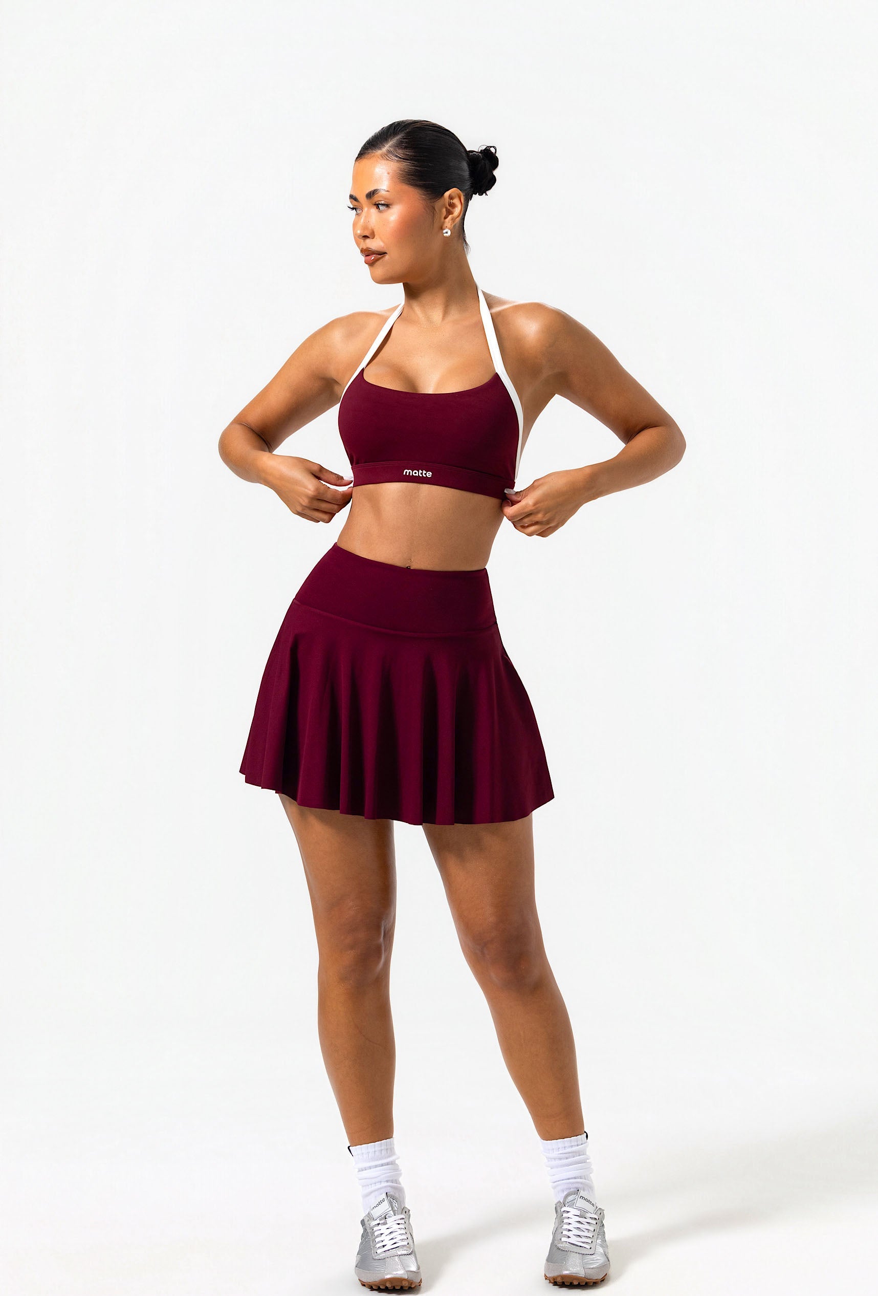 Lounge Tennis Skirt - Burgundy