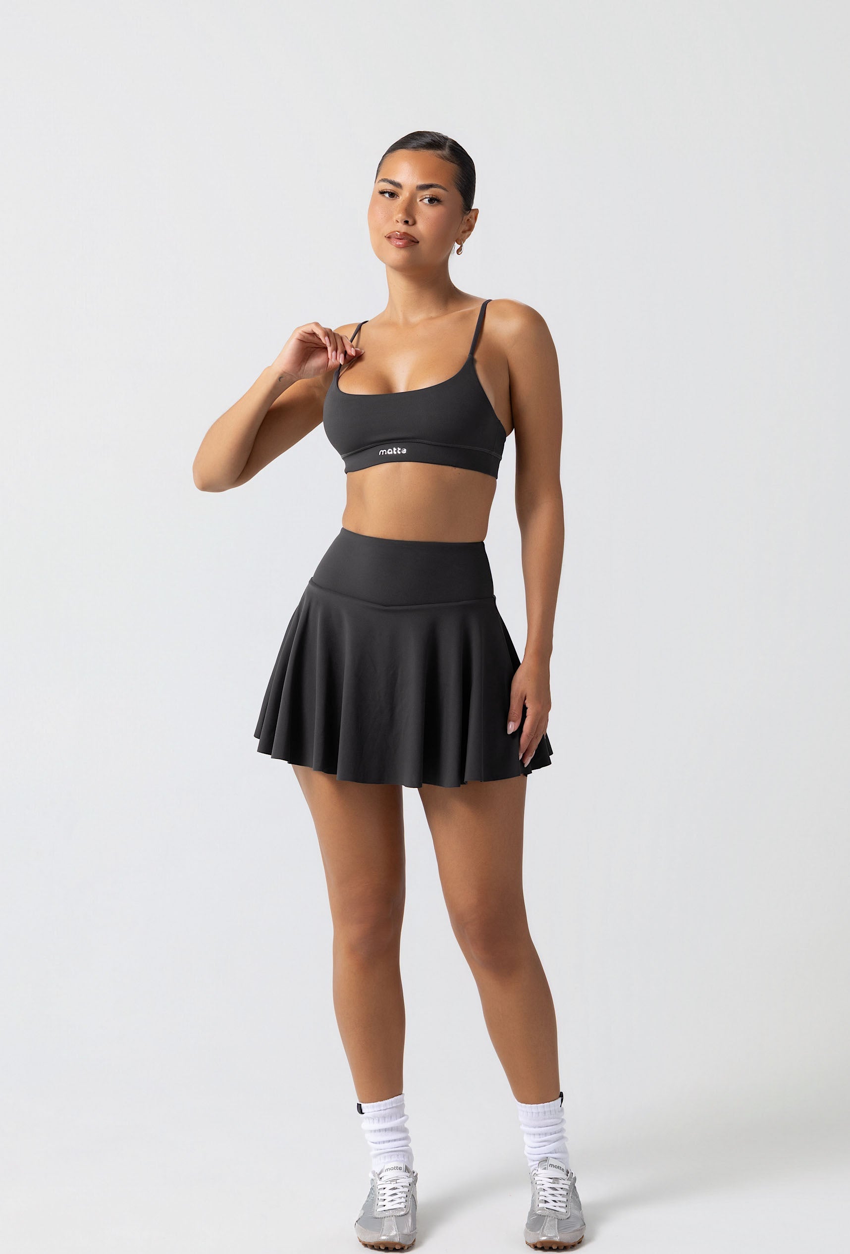 Lounge Tennis Skirt -Slate Gray Galaxy