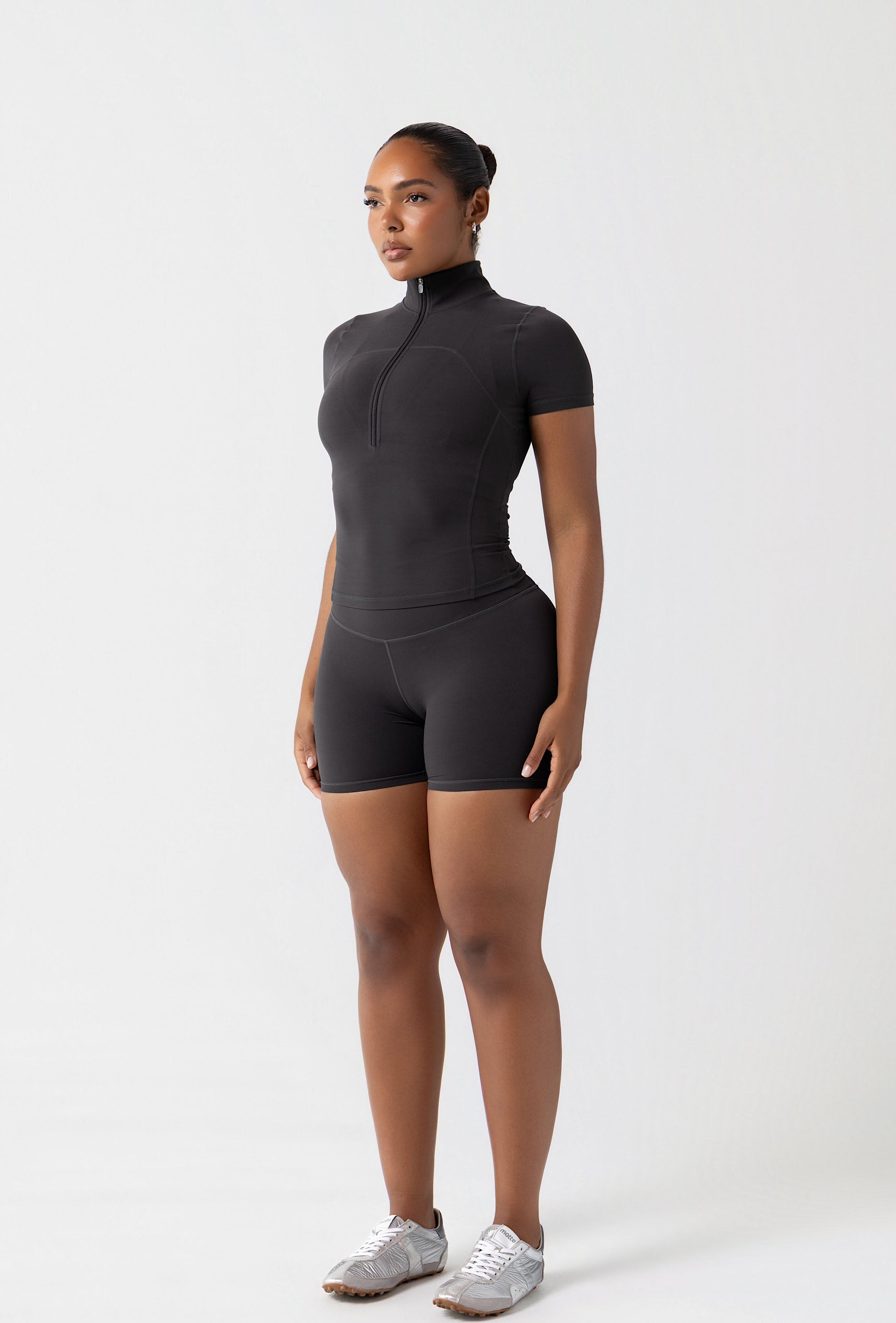 Essential 4" Biker Shorts - Slate Gray Galaxy