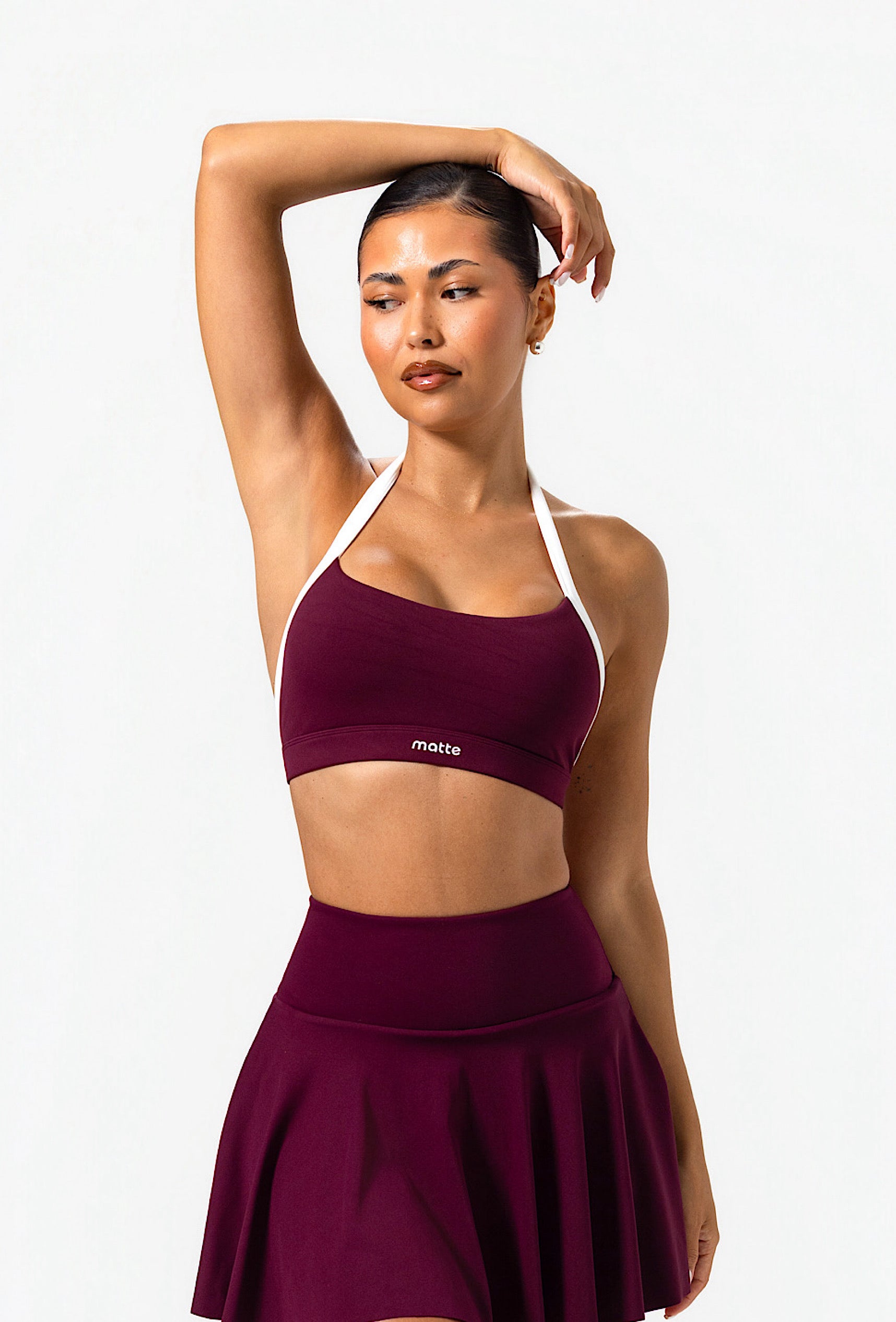 Form Halter Bra - Burgundy