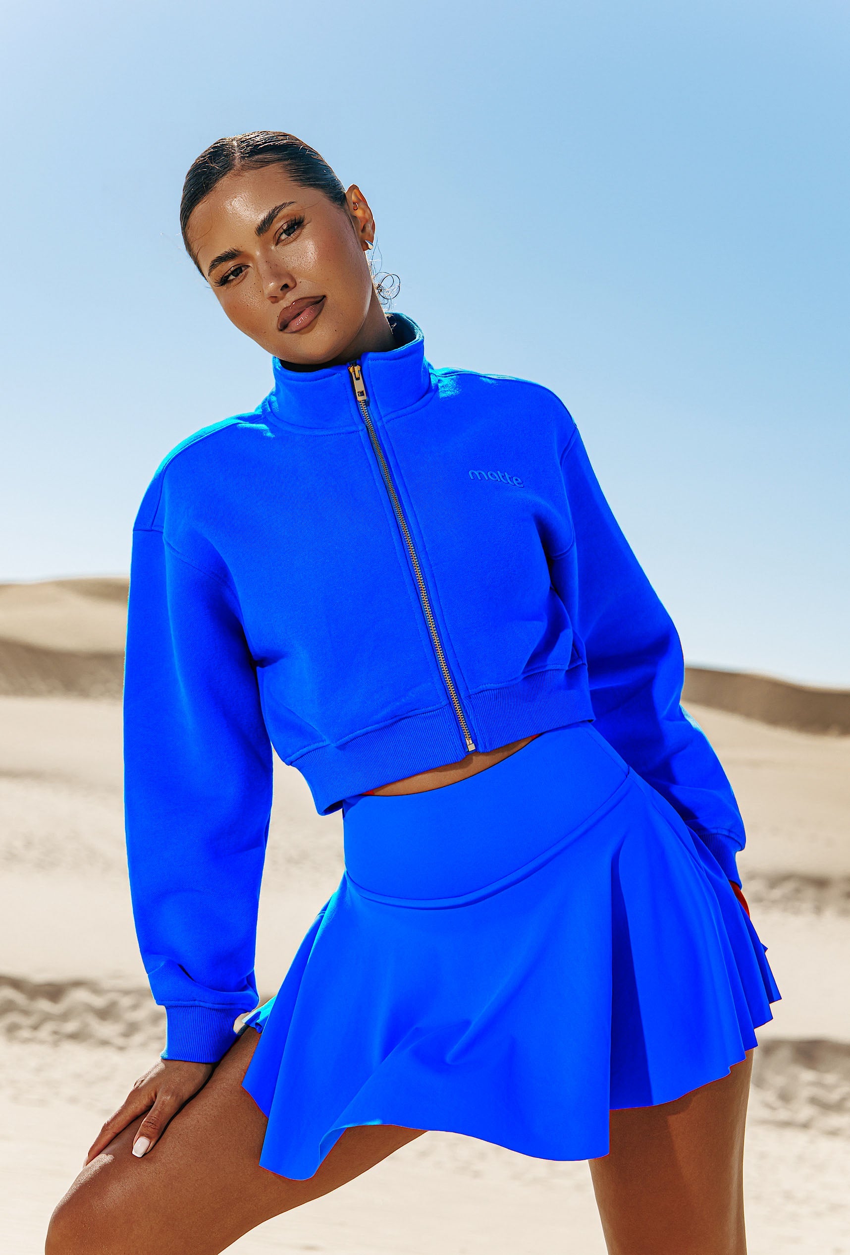 Matte Varsity Jacket - Santorini