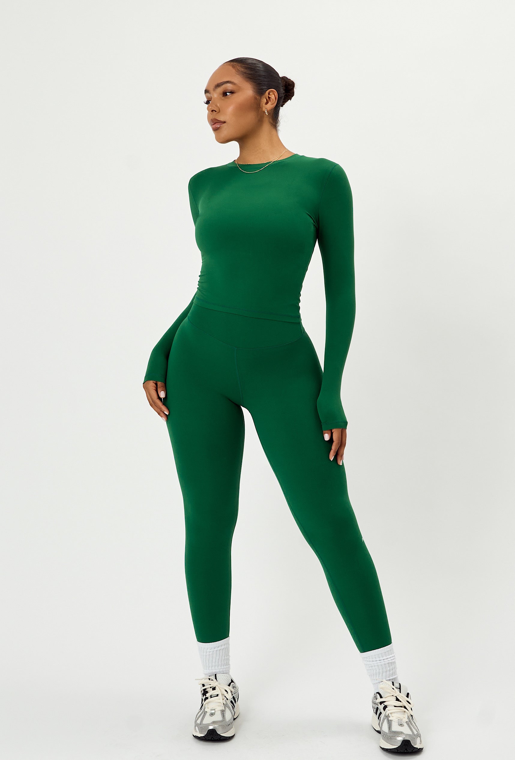Cloudform Long Sleeve Crop - Fern