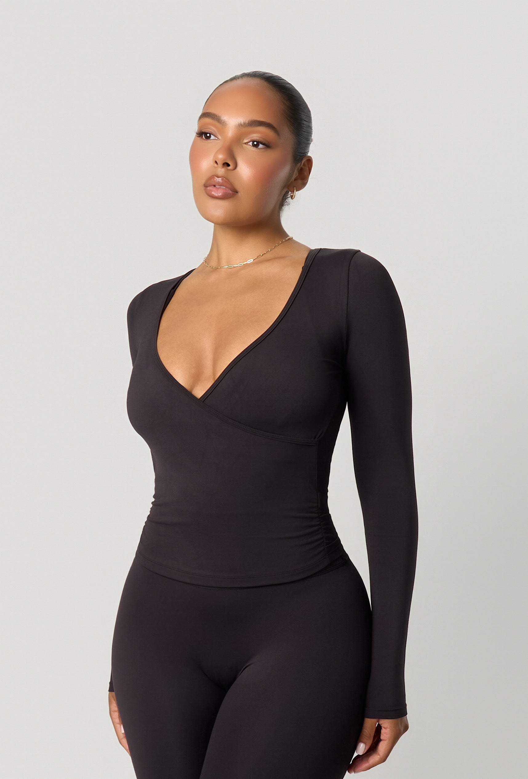 Sweetheart Cross Top - Black