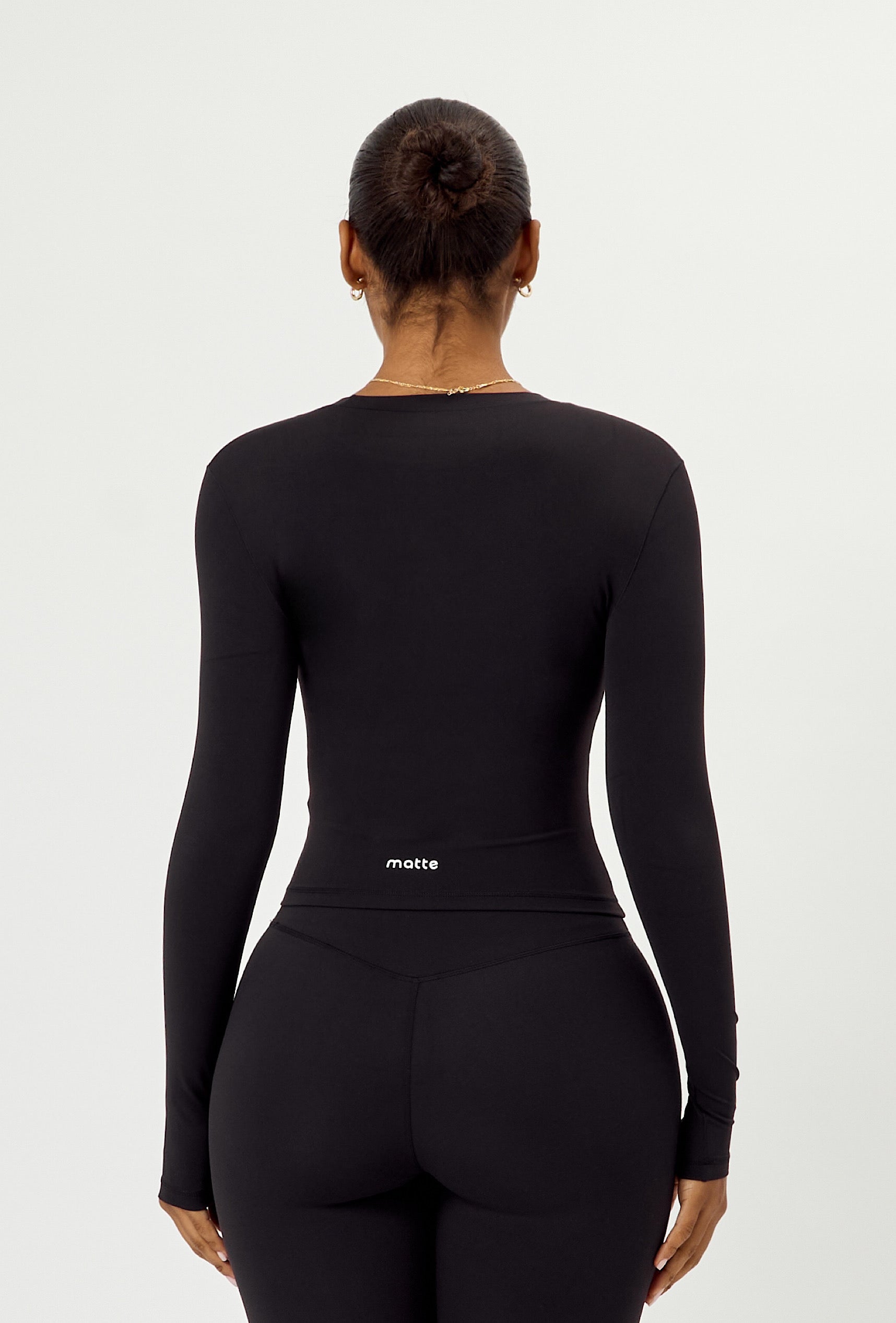 Cloudform Long Sleeve Crop - Black