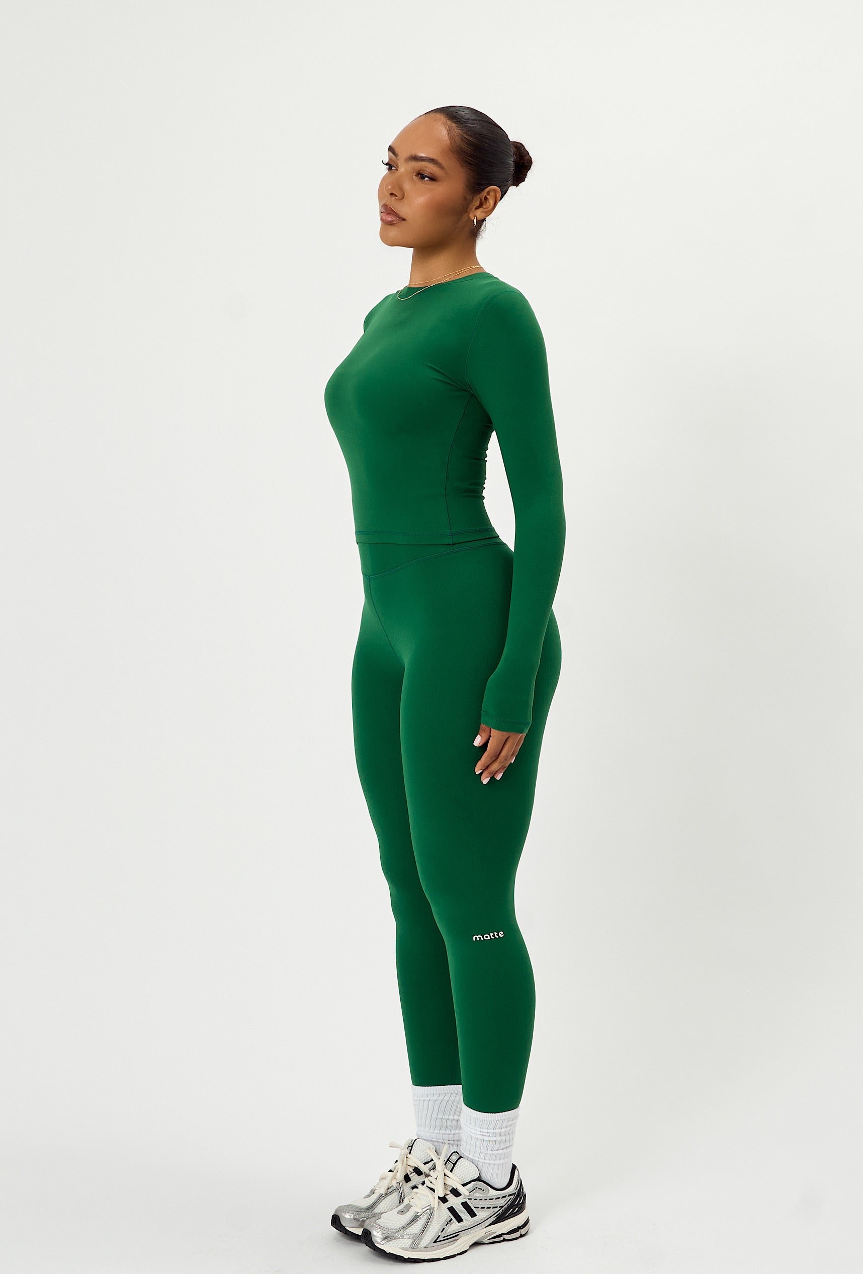 Cloudform Long Sleeve Crop - Fern