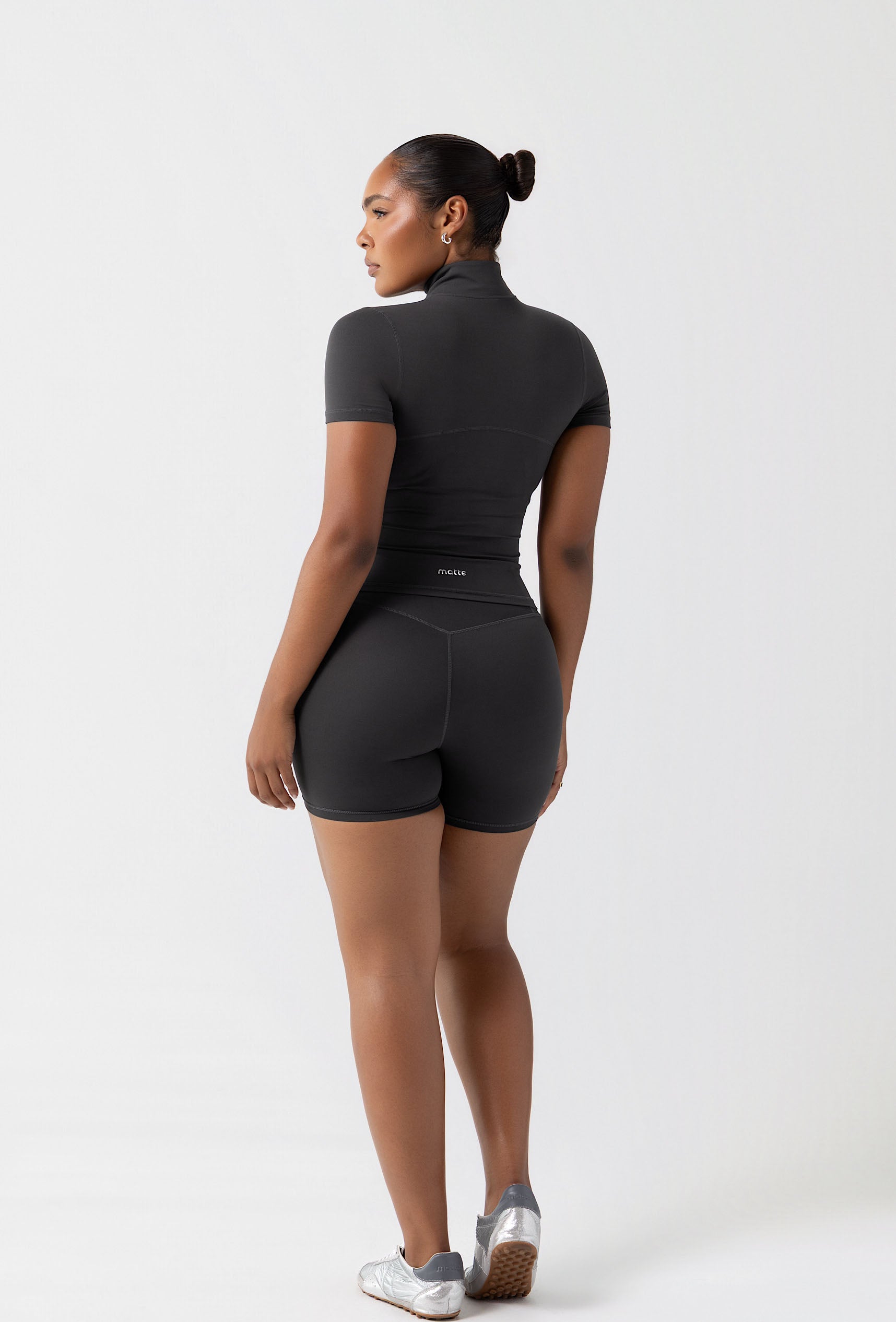 Essential 4" Biker Shorts - Slate Gray Galaxy