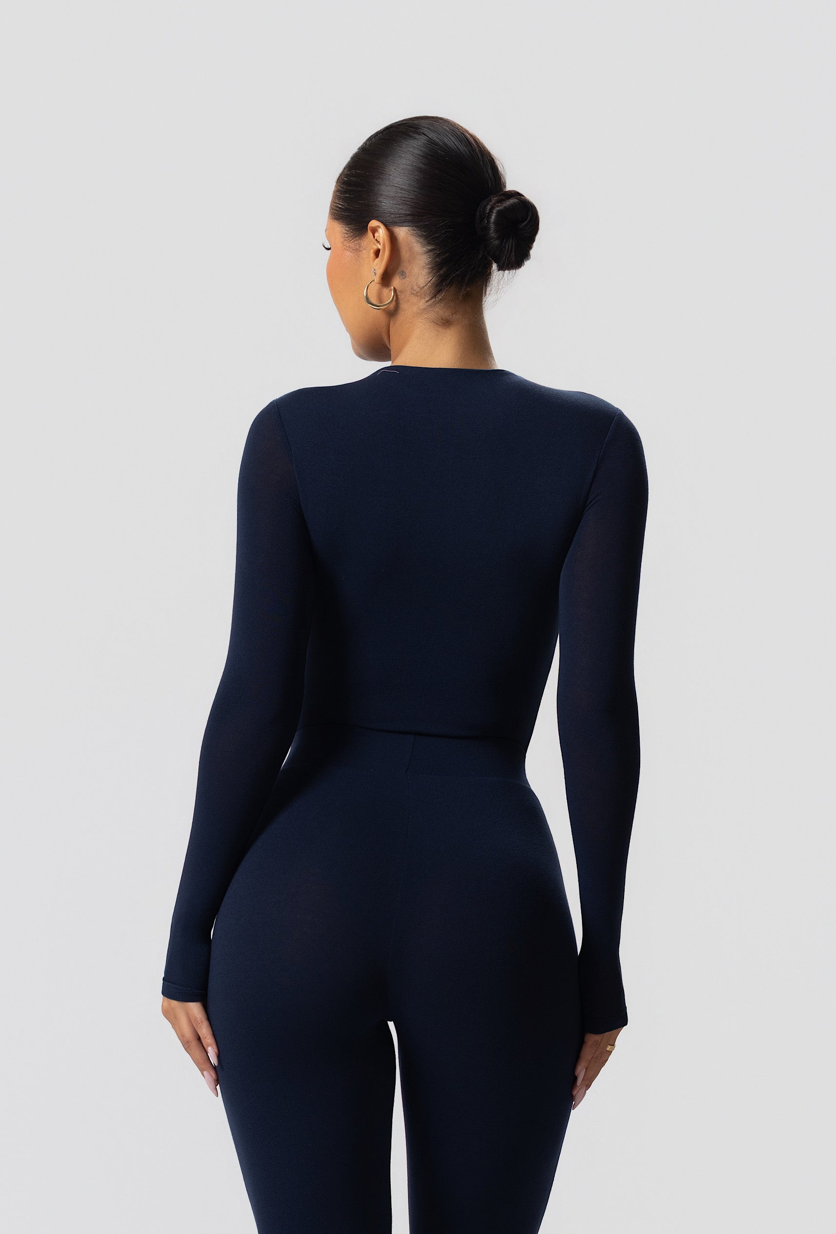 Matte Basix Sculpt Bodysuit - Navy