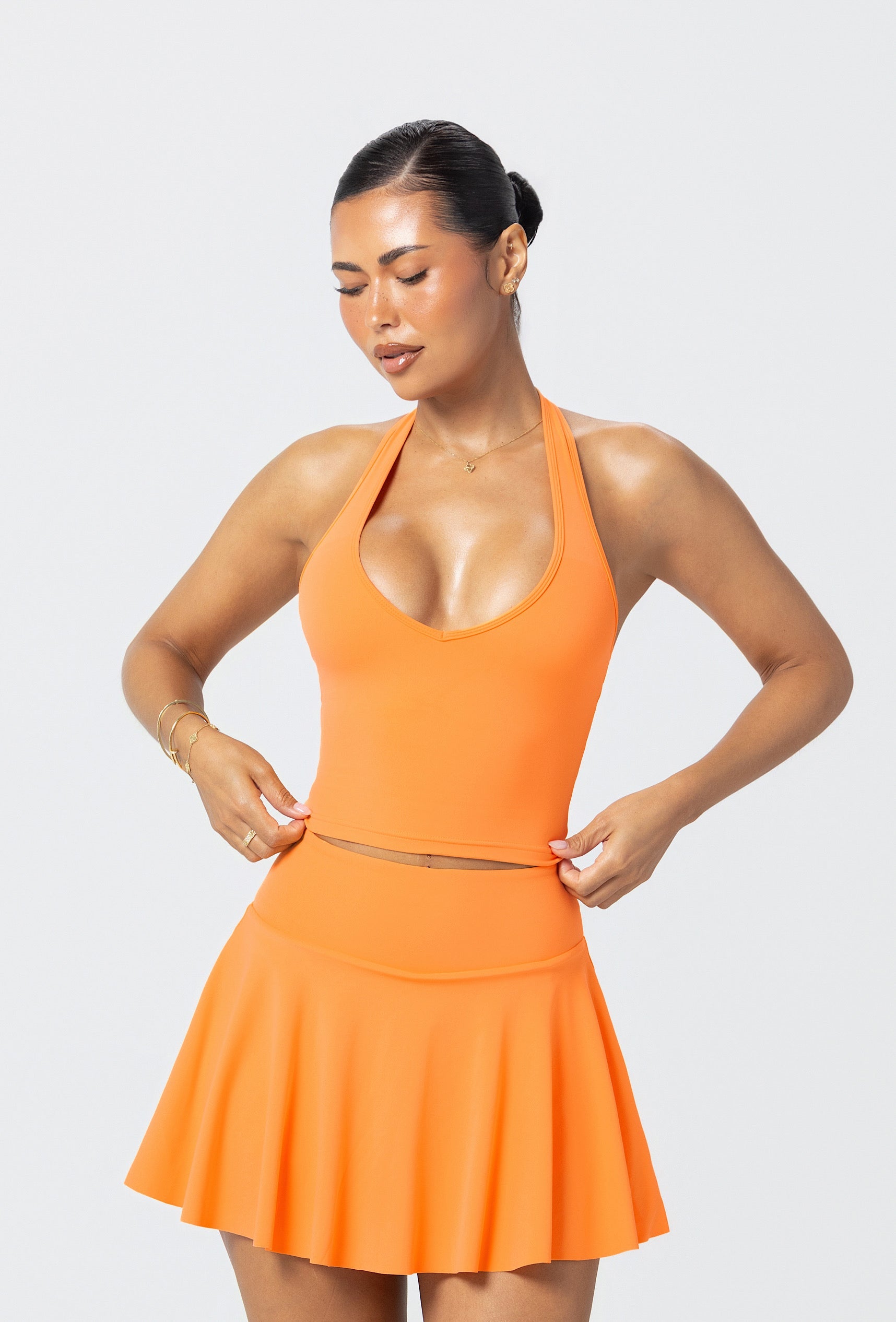Linea Double Layer Halter - Bellini