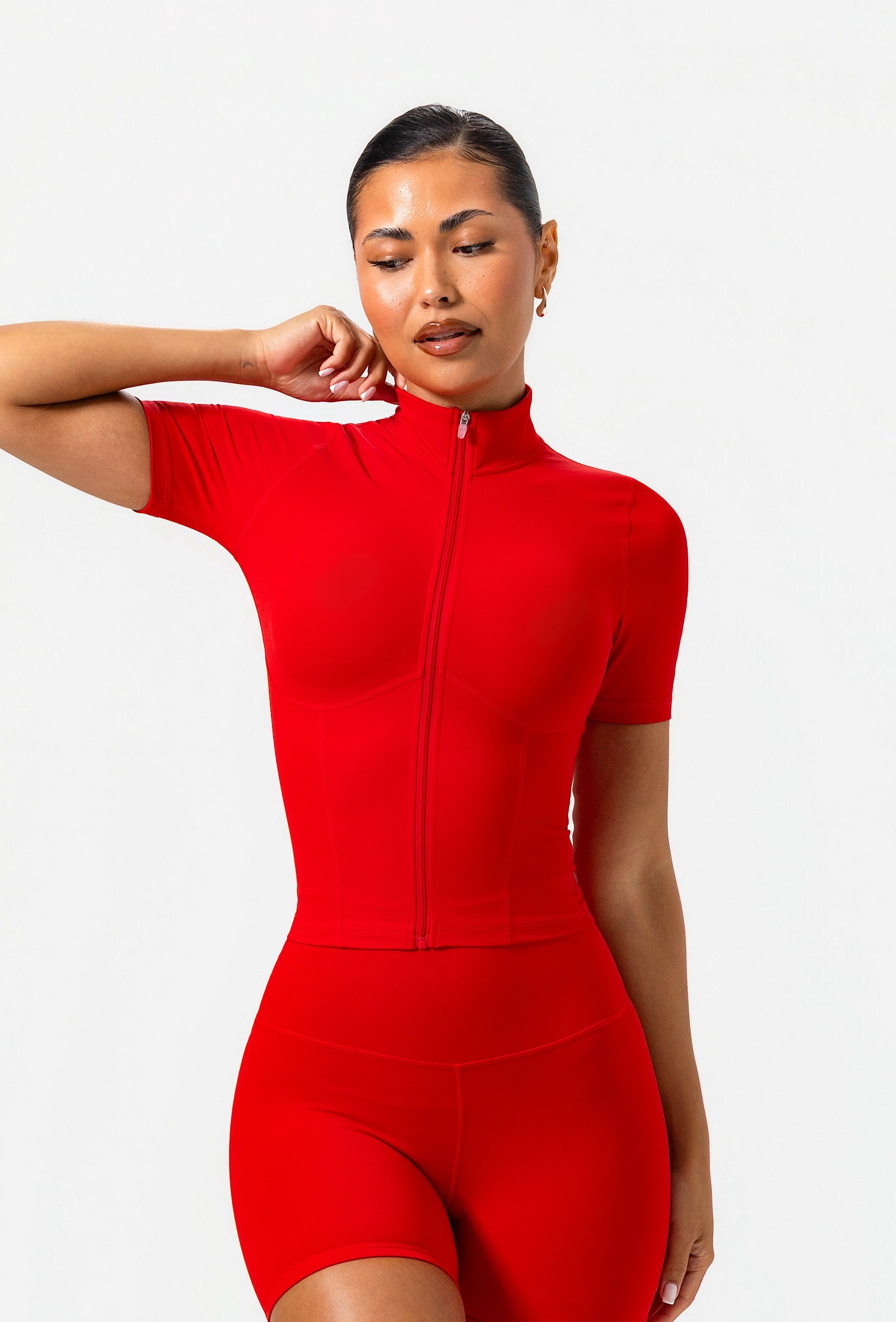 Frame Zip Short Sleeve - Maraschino