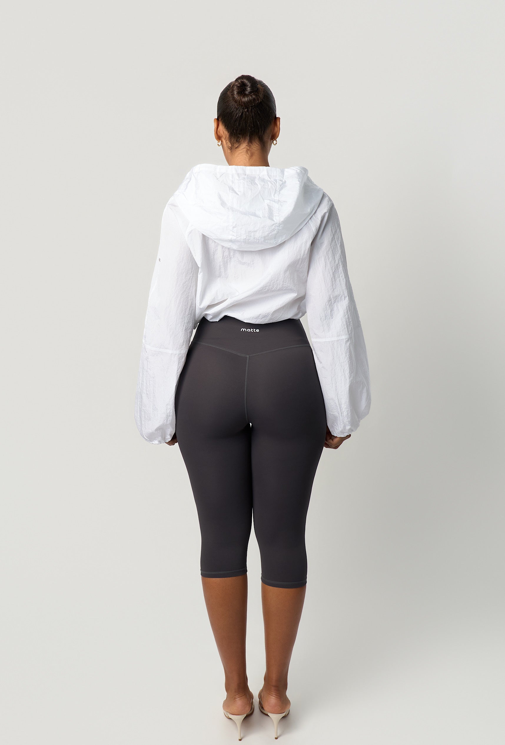 City Drift Cropped Windbreaker - White