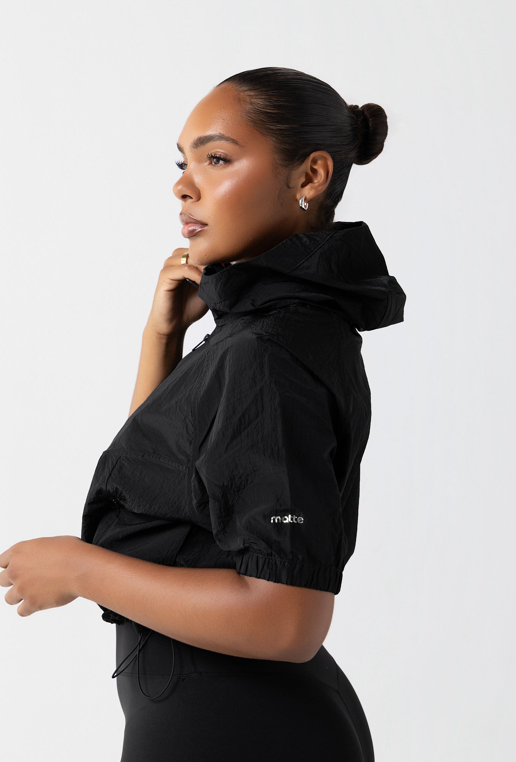 Drift Short Sleeve Windbreaker - Black Galaxy