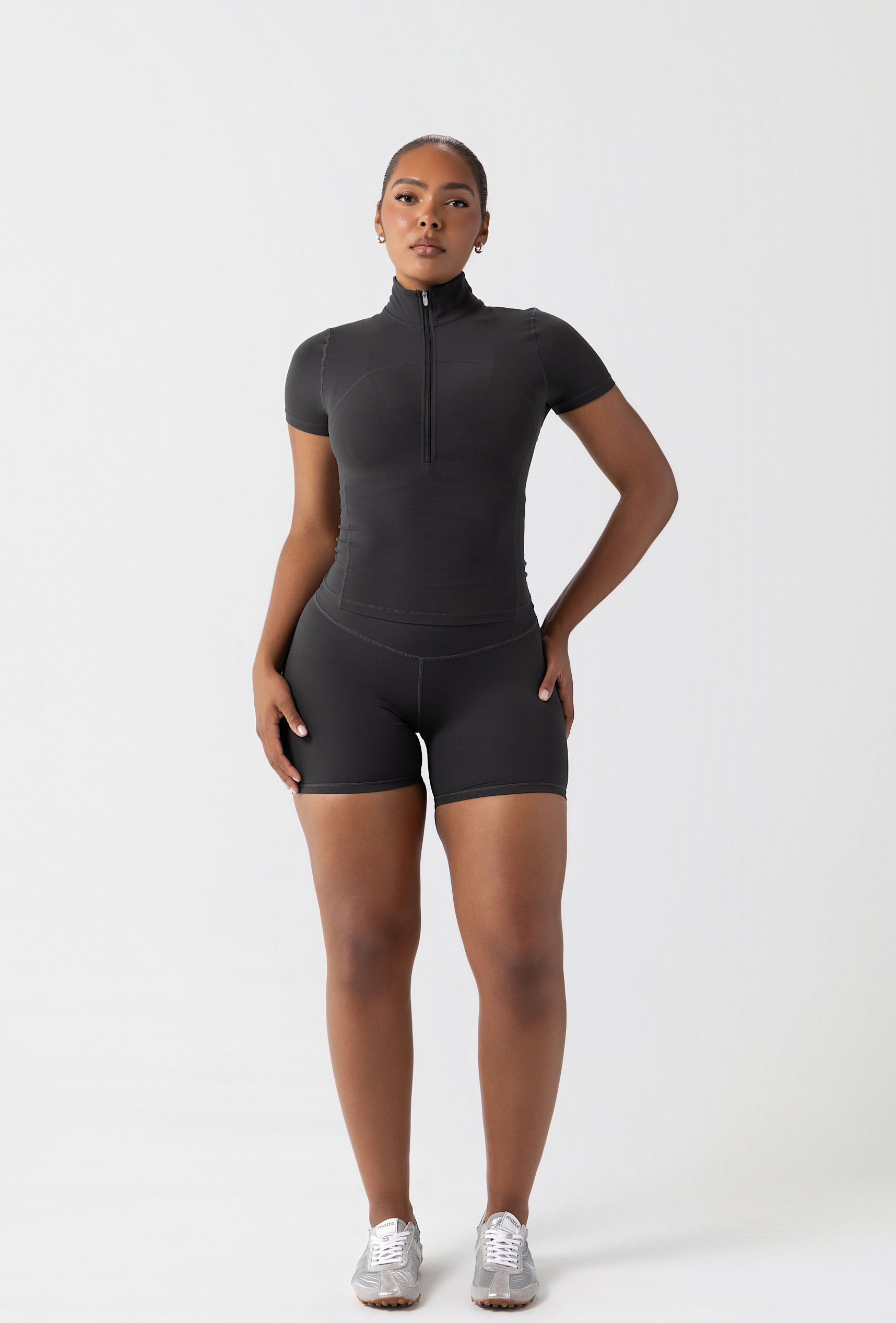 Contour Half Zip Short Sleeve - Slate Gray Galaxy
