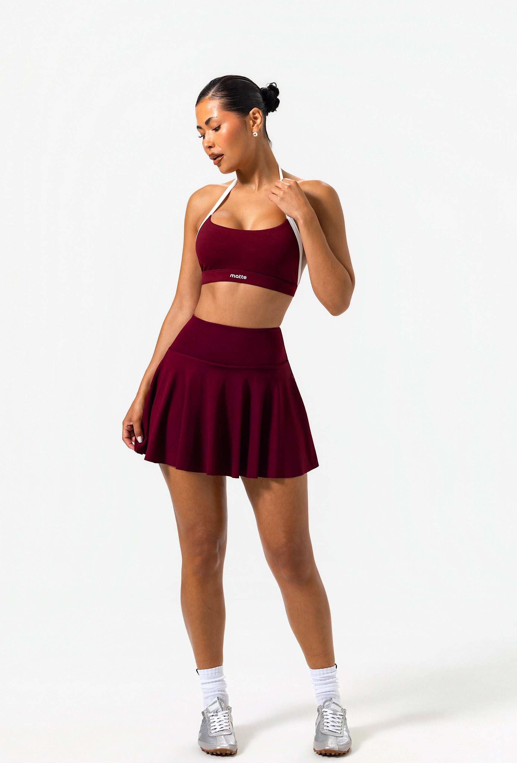 Lounge Tennis Skirt - Burgundy