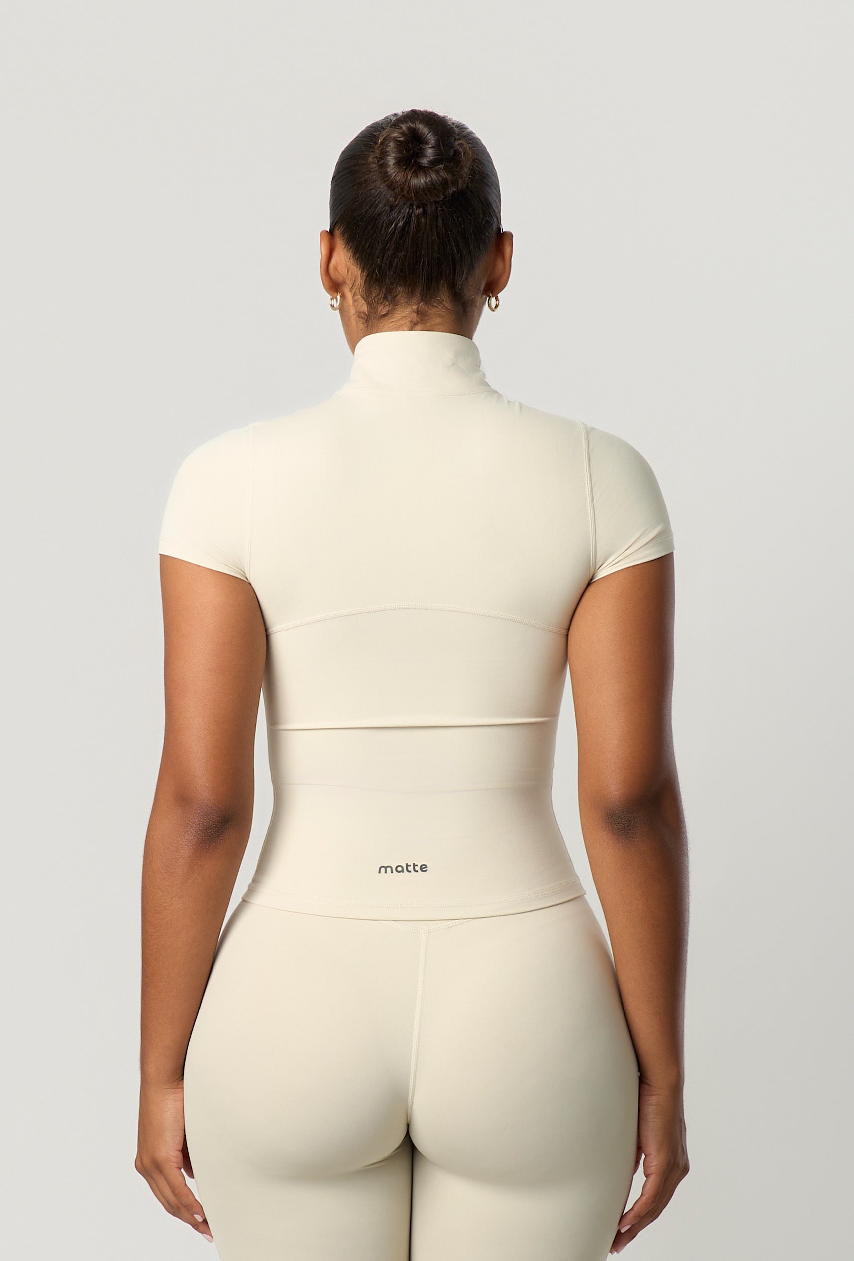 Contour Half Zip Short Sleeve - Vanilla