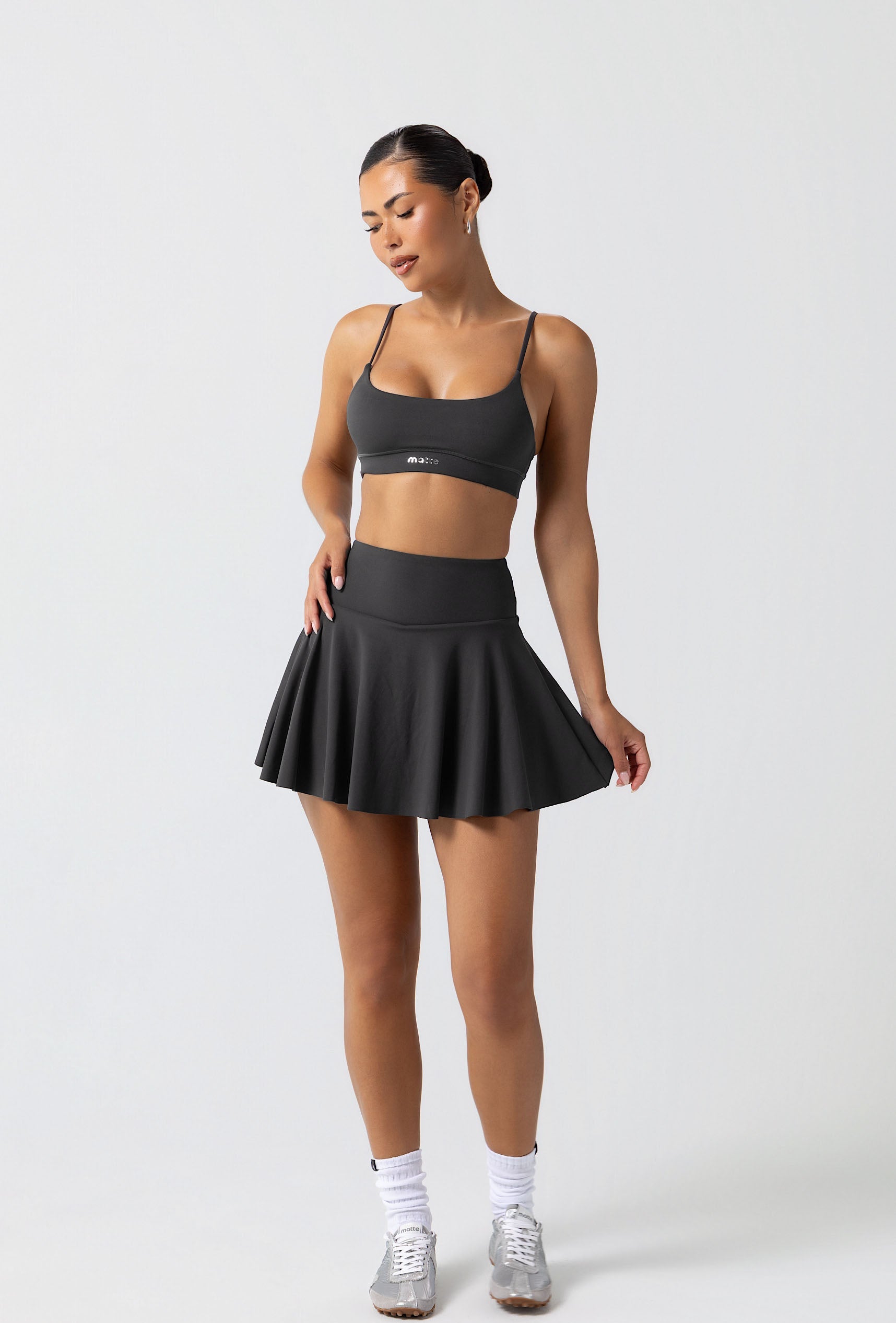 Lounge Tennis Skirt -Slate Gray Galaxy