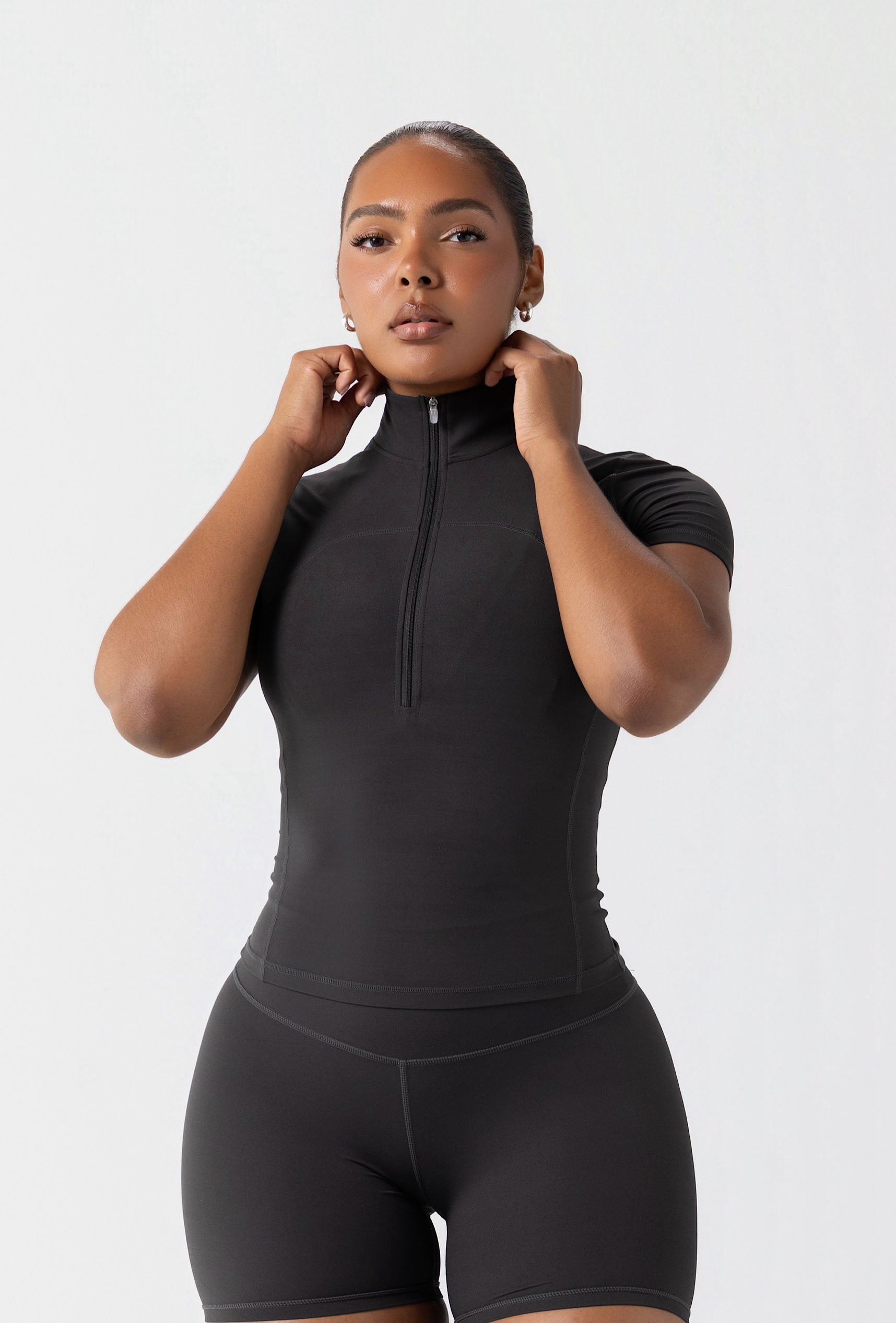 Contour Half Zip Short Sleeve - Slate Gray Galaxy