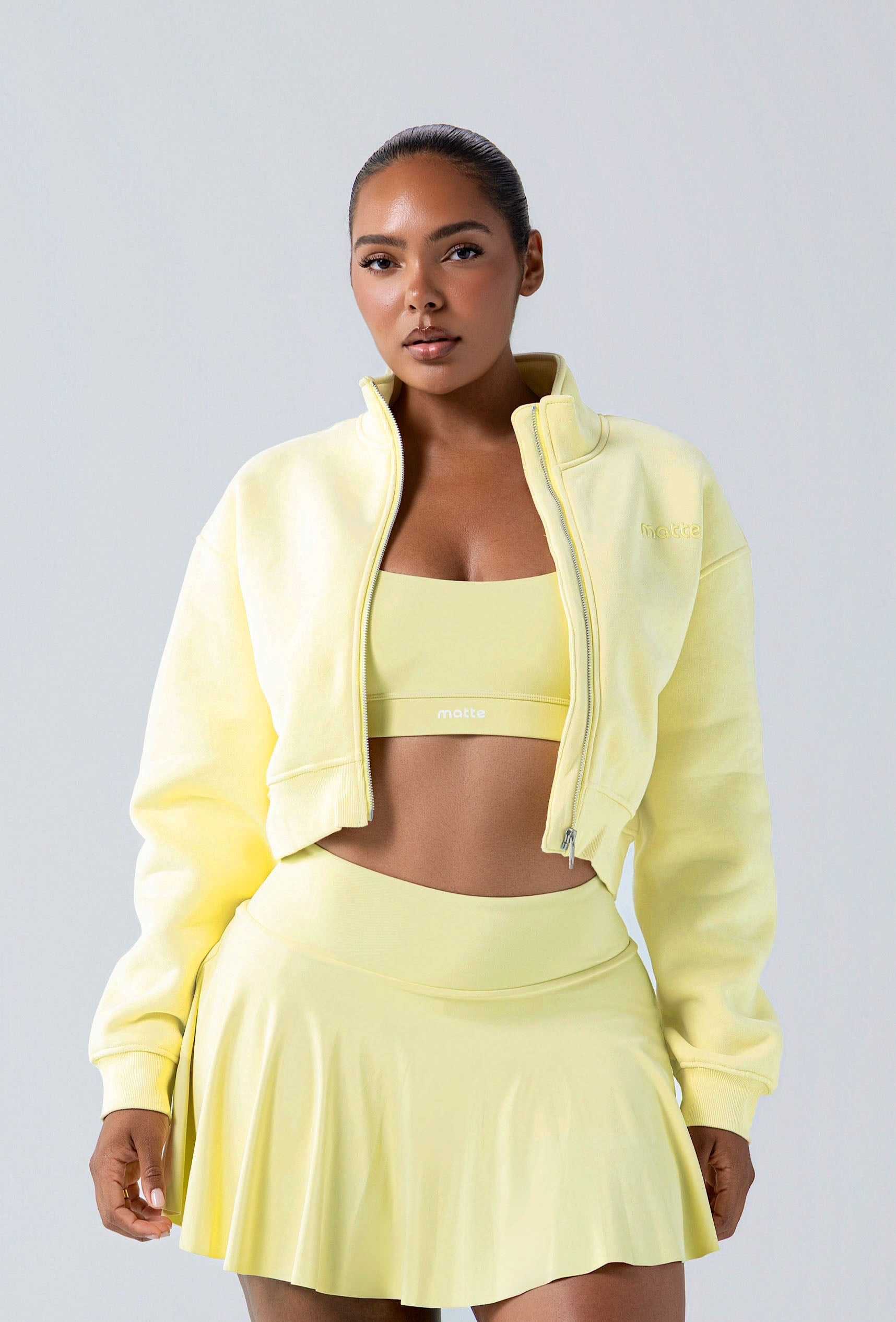 Matte Varsity Jacket - Buttercup