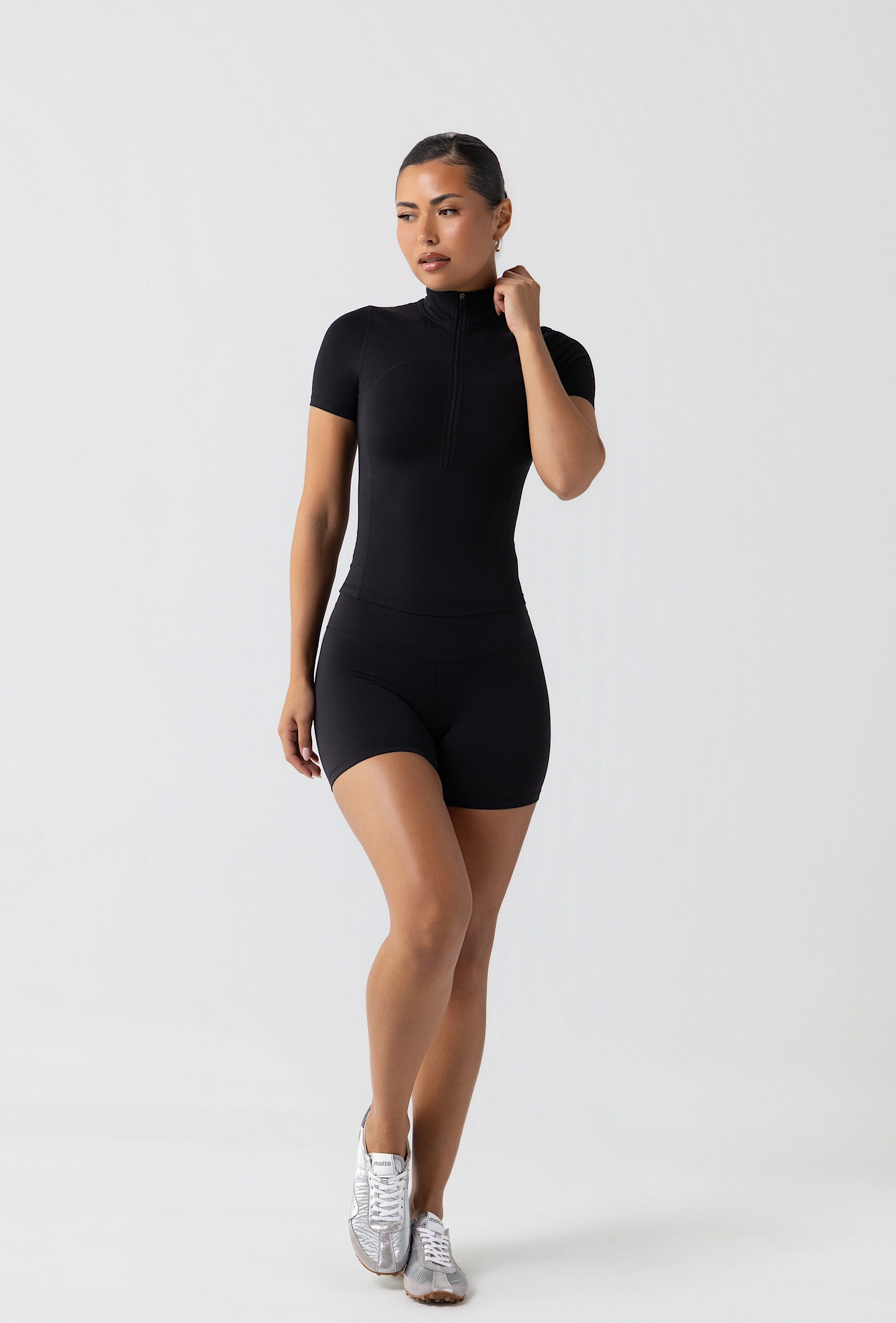 Essential 4" Biker Shorts - Black Galaxy