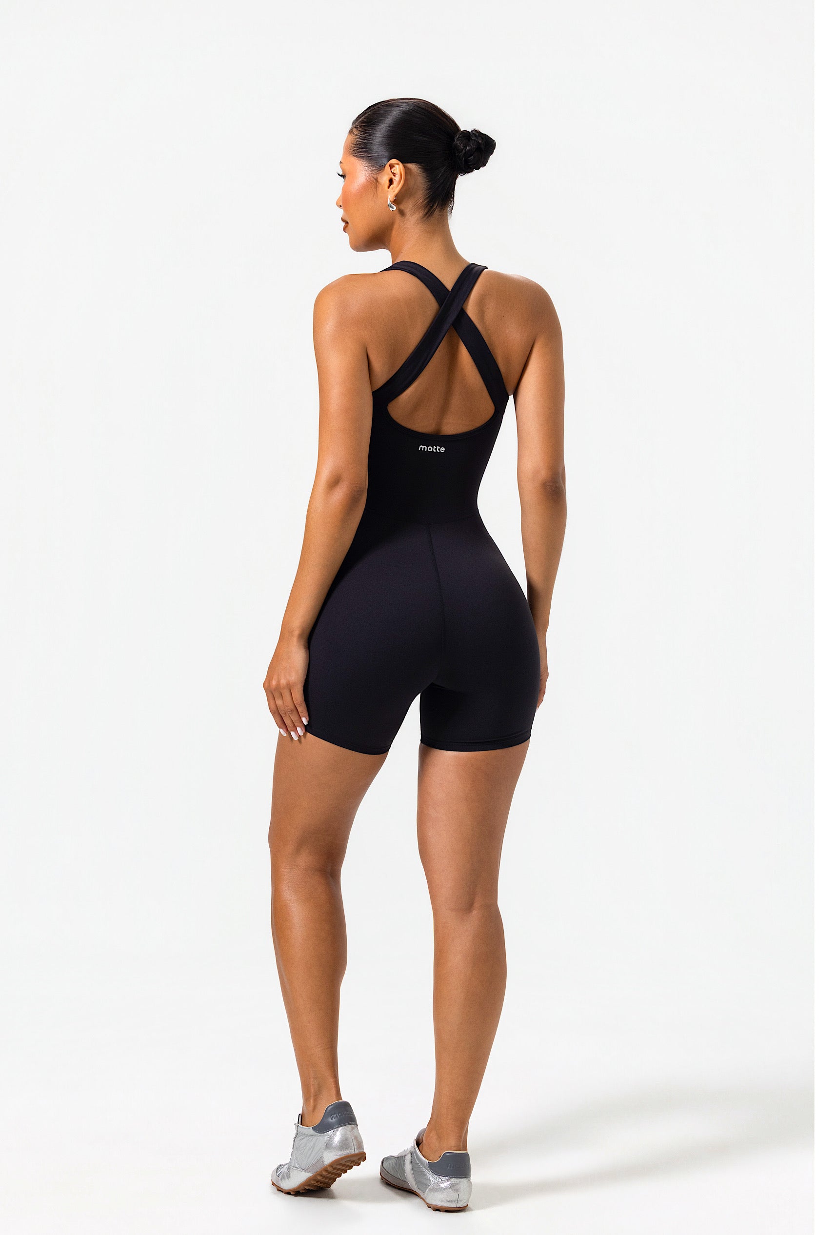 Form Biker Short Jumpsuit - Black