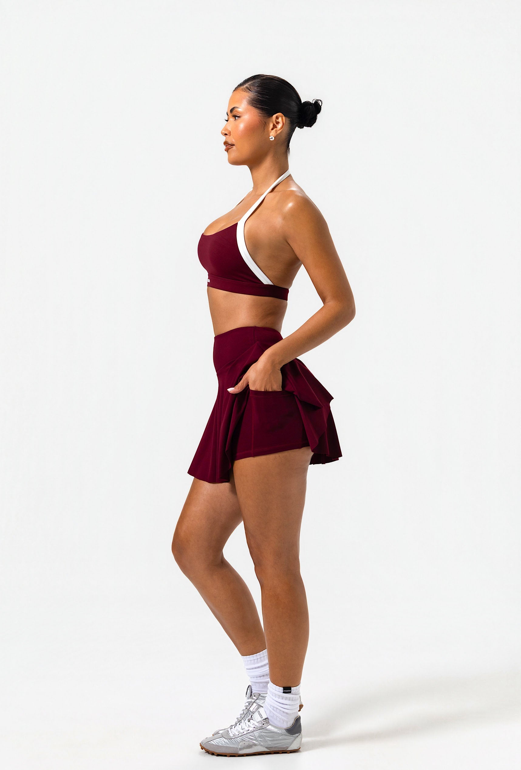 Lounge Tennis Skirt - Burgundy